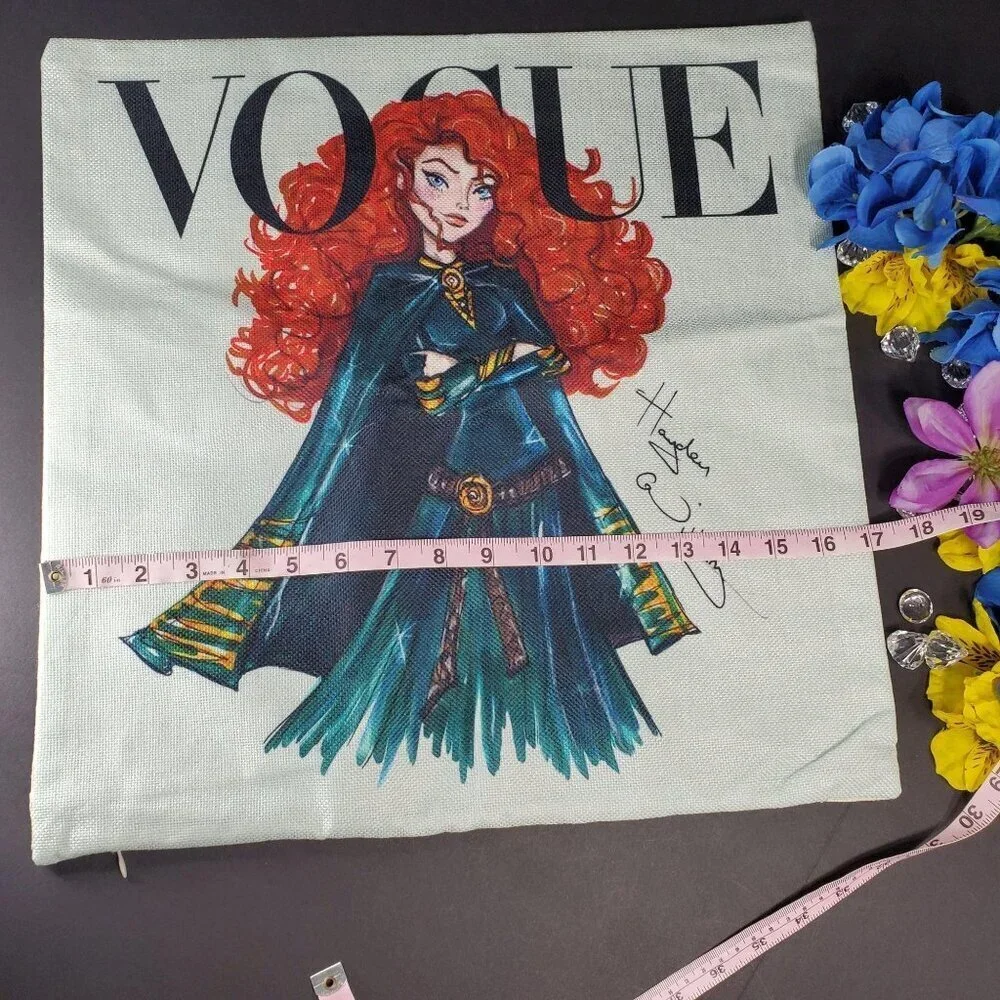 Merida Throw Pillowcase Home Decor Princess Sham Accent Pillow Cushion Cover